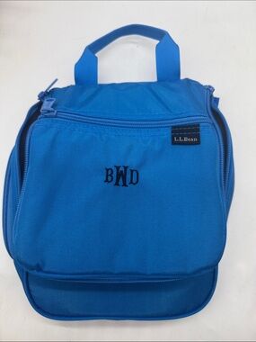 L.L. Bean Bright Blue Toiletry Kit with Top Handle